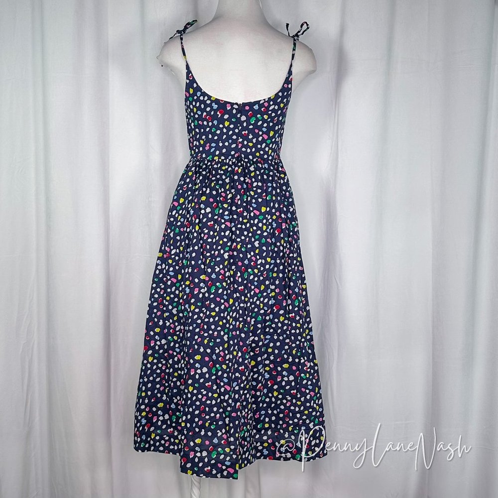 J.Crew Ratti Happy Cat Print Dotted Midi Sundress - Picture 8 of 16